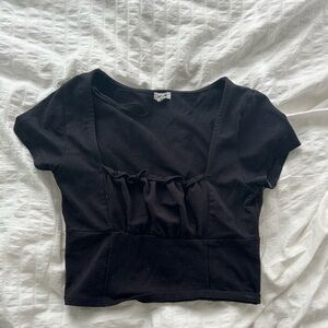 Garage black crop top size xs